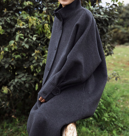 edoa Premium Double Faced Alpaca Oversized Coat