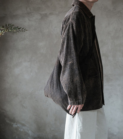 edoa Mud Tussah Silk Work Jacket