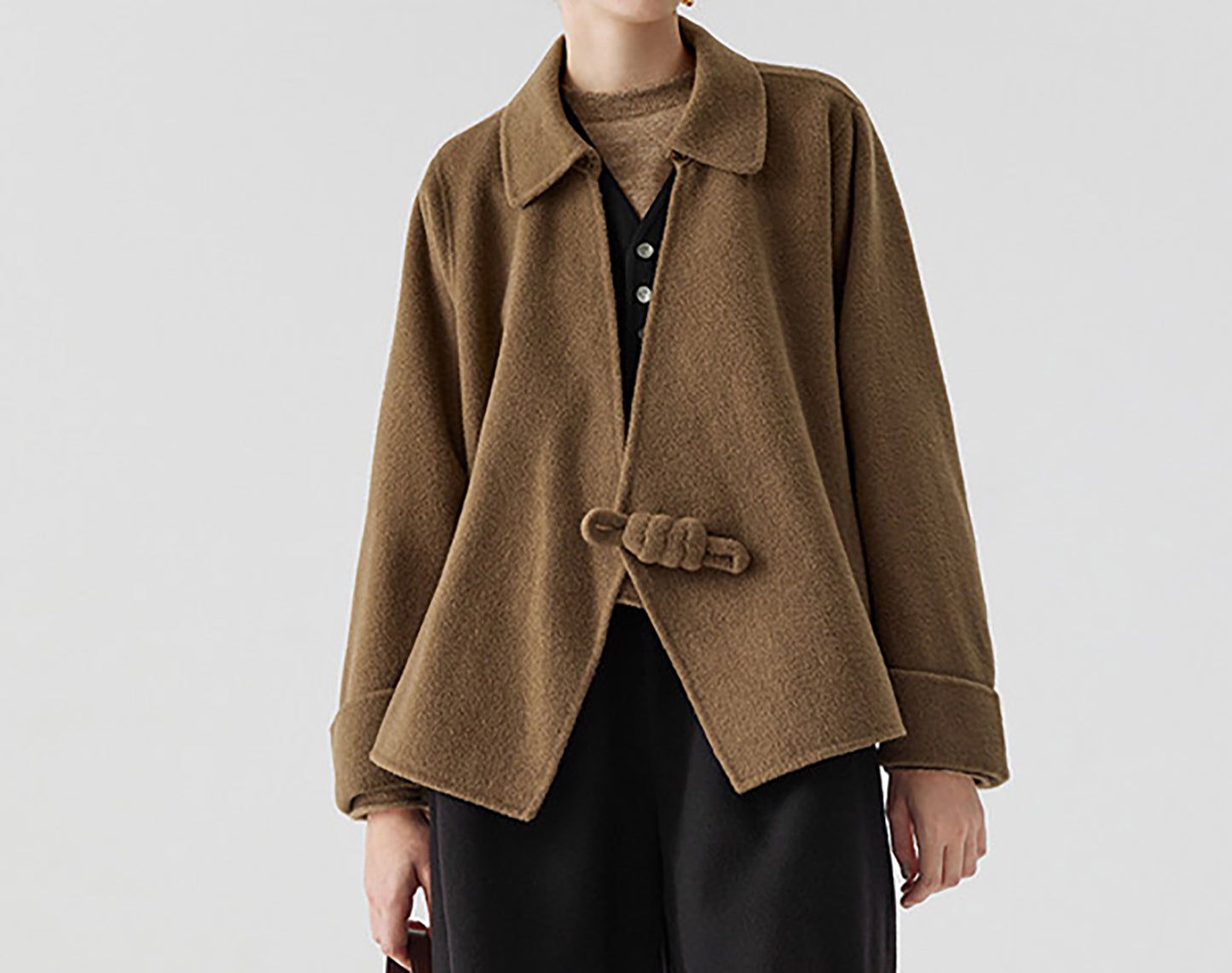 EDOA Short Double-faced Wool Jacket