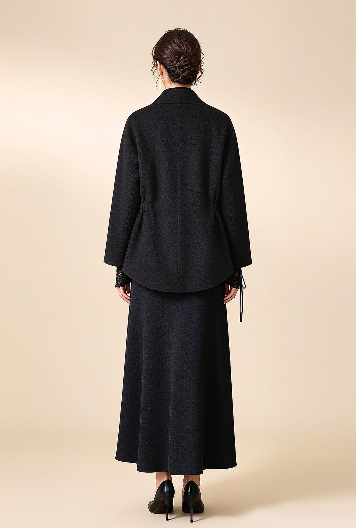 edoa Winter Boiled Wool Chinese Coat