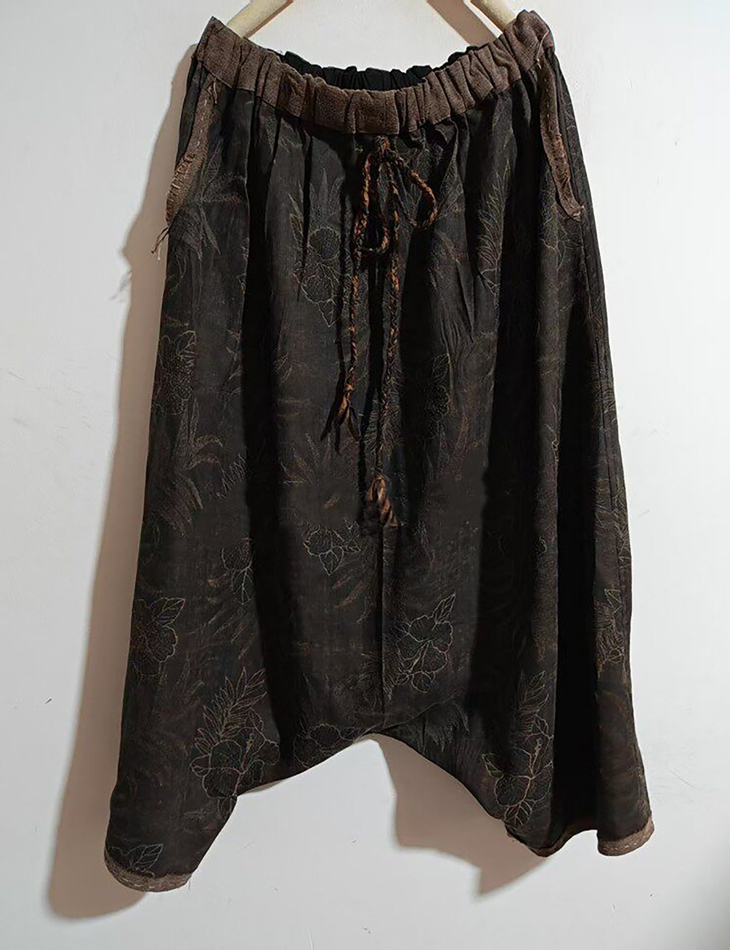 Mud Noil Silk Jacquard Harem Pants pa0170 X317