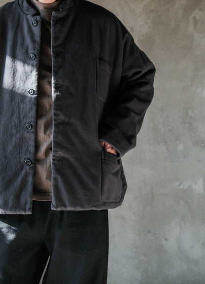 edoa Dark Gray Cotton Twill Padding Jacket