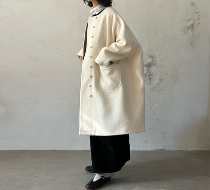 edoa Winter Boiled Wool Oversized Coat