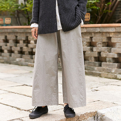 edoa High Density Japanese Cotton Wide Leg Pants