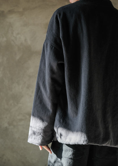 edoa Dark Gray Cotton Twill Padding Jacket