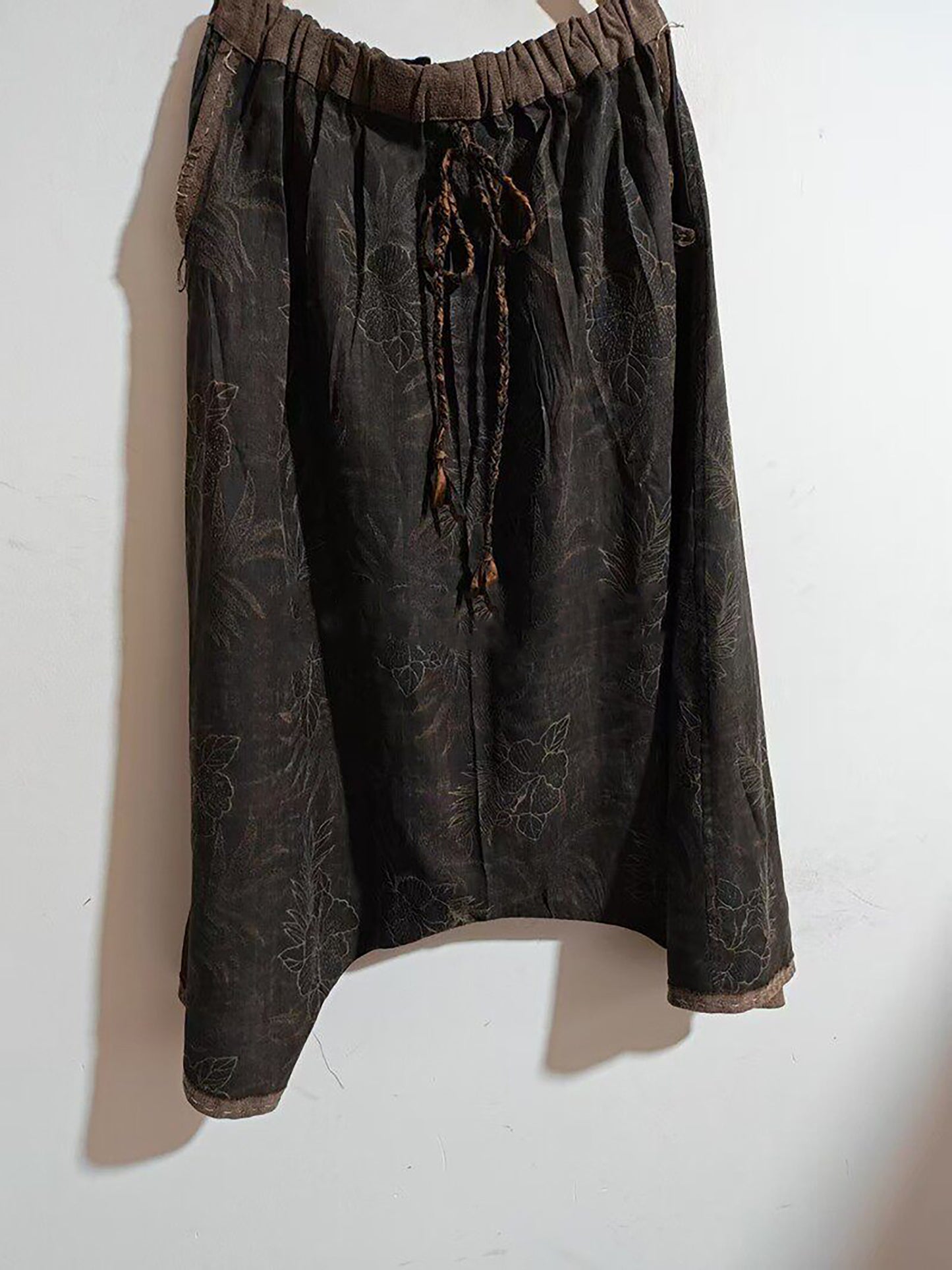 Mud Noil Silk Jacquard Harem Pants pa0170 X317