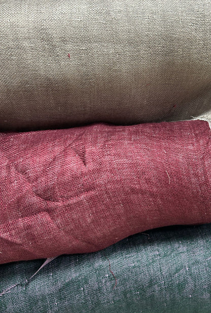 Double Layered Pintucked Yarn dyed Linen Dress dr0395 586