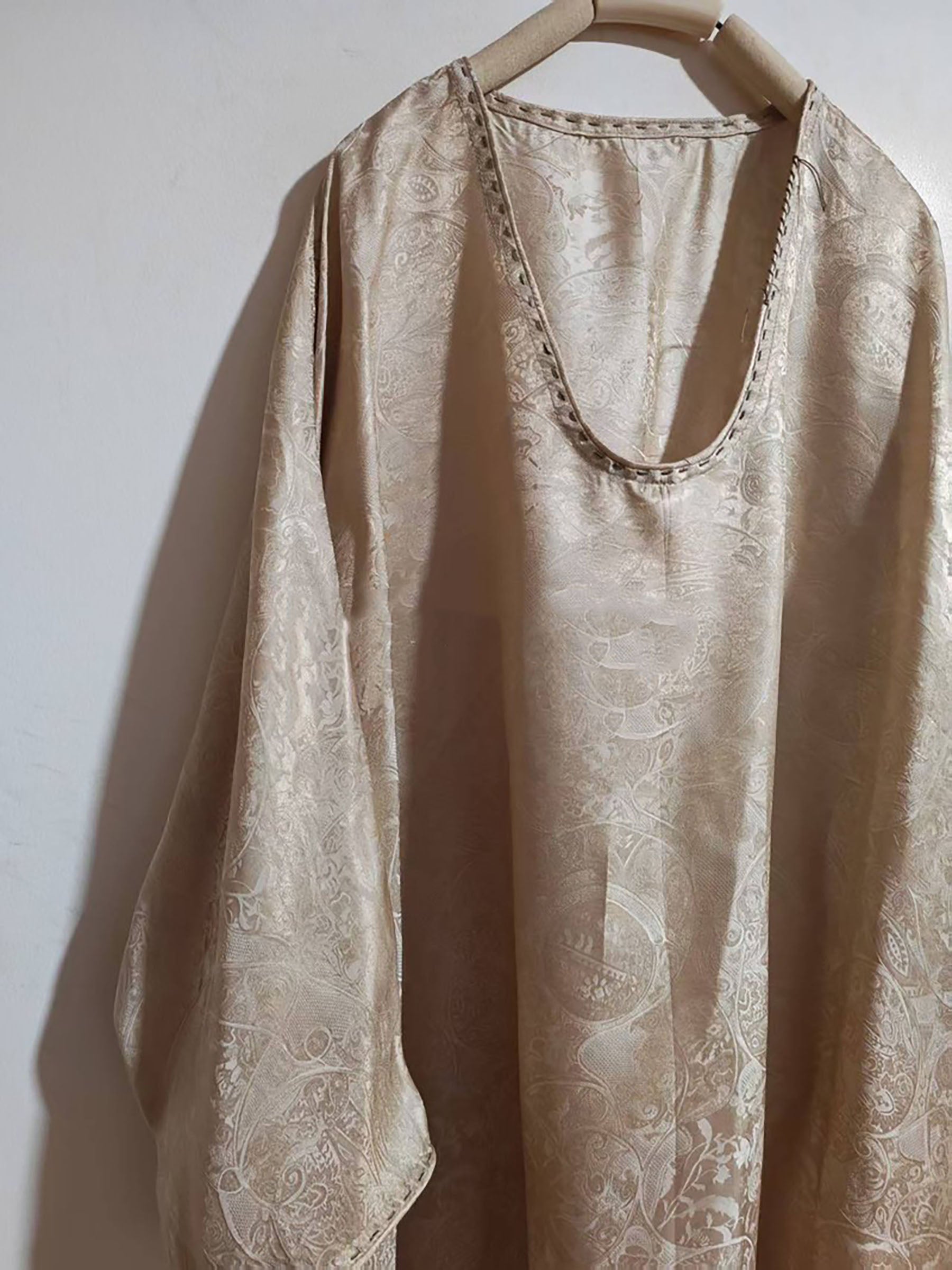 edoa Mulberry Silk Flowery Hualuo Tunic