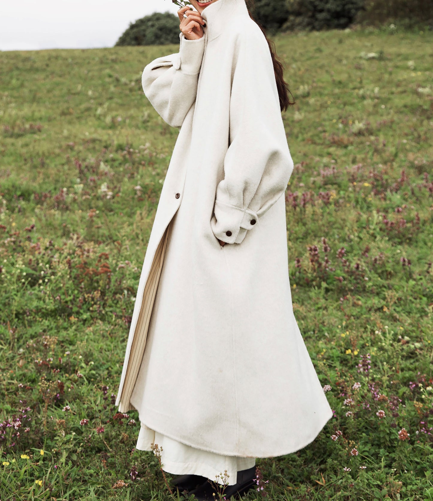 edoa Premium Double Faced Alpaca Oversized Coat