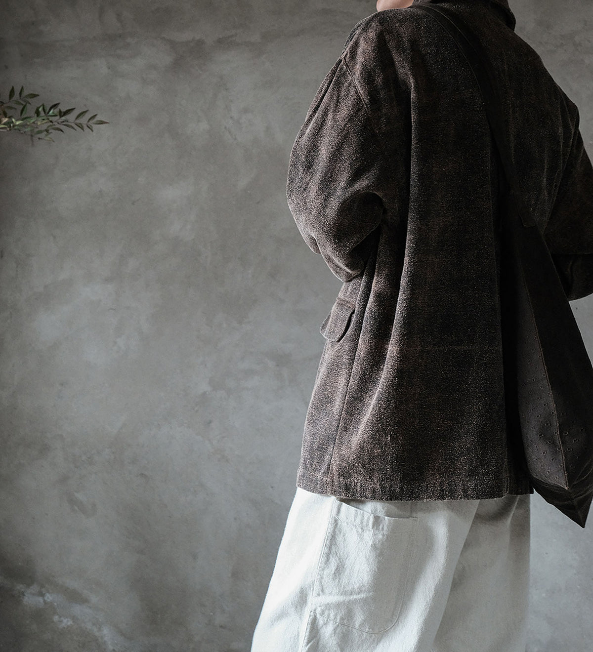 edoa Mud Tussah Silk Work Jacket