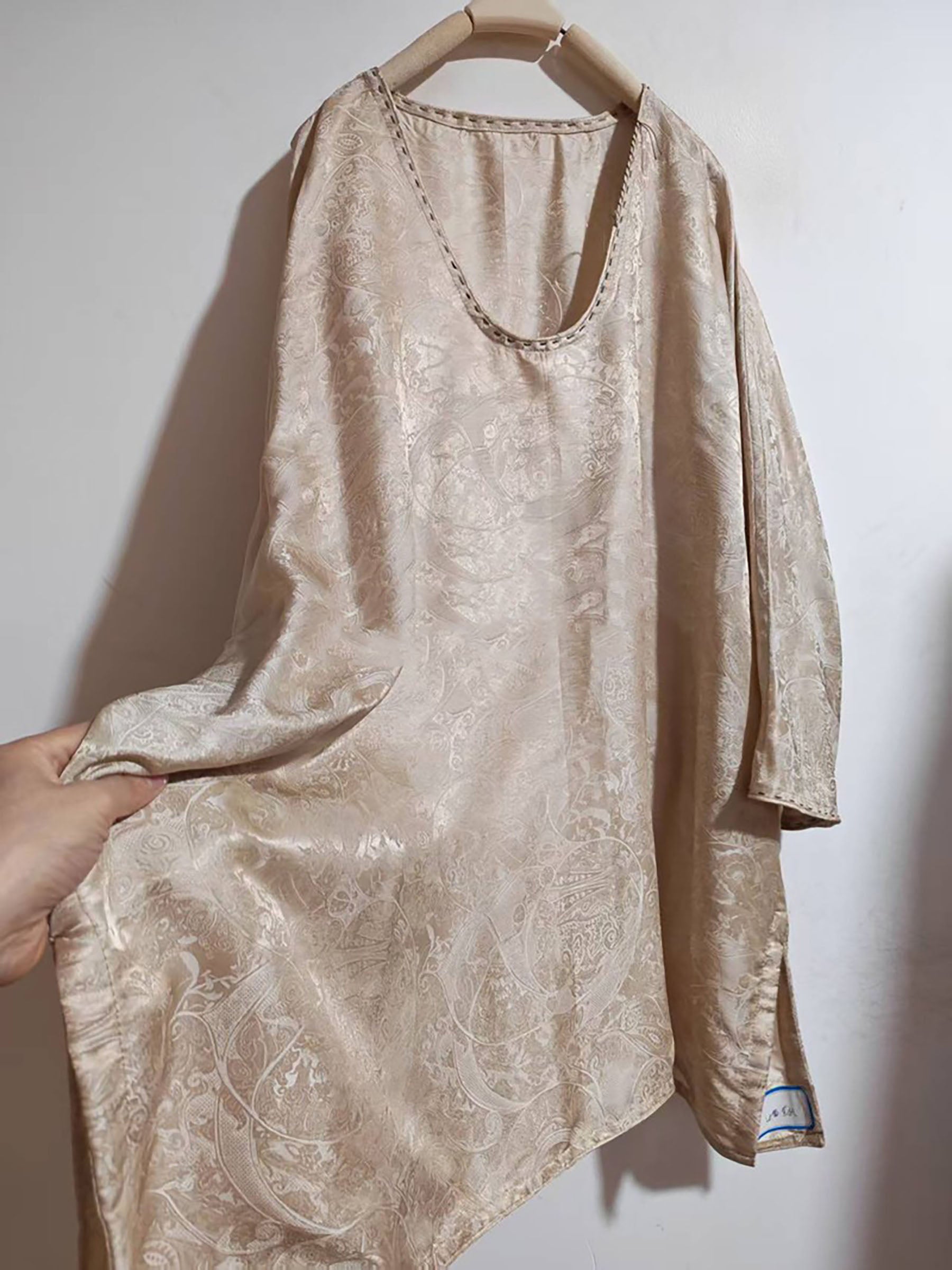 edoa Mulberry Silk Flowery Hualuo Tunic
