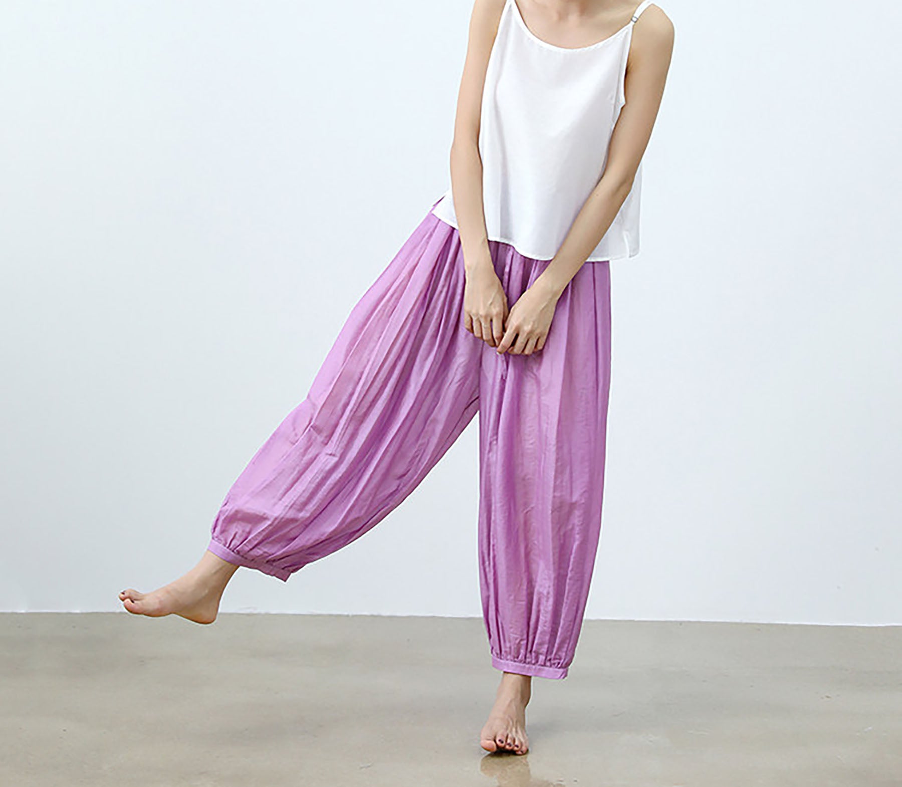 edoa Cotton Silk blend Yoga Lantern Pants