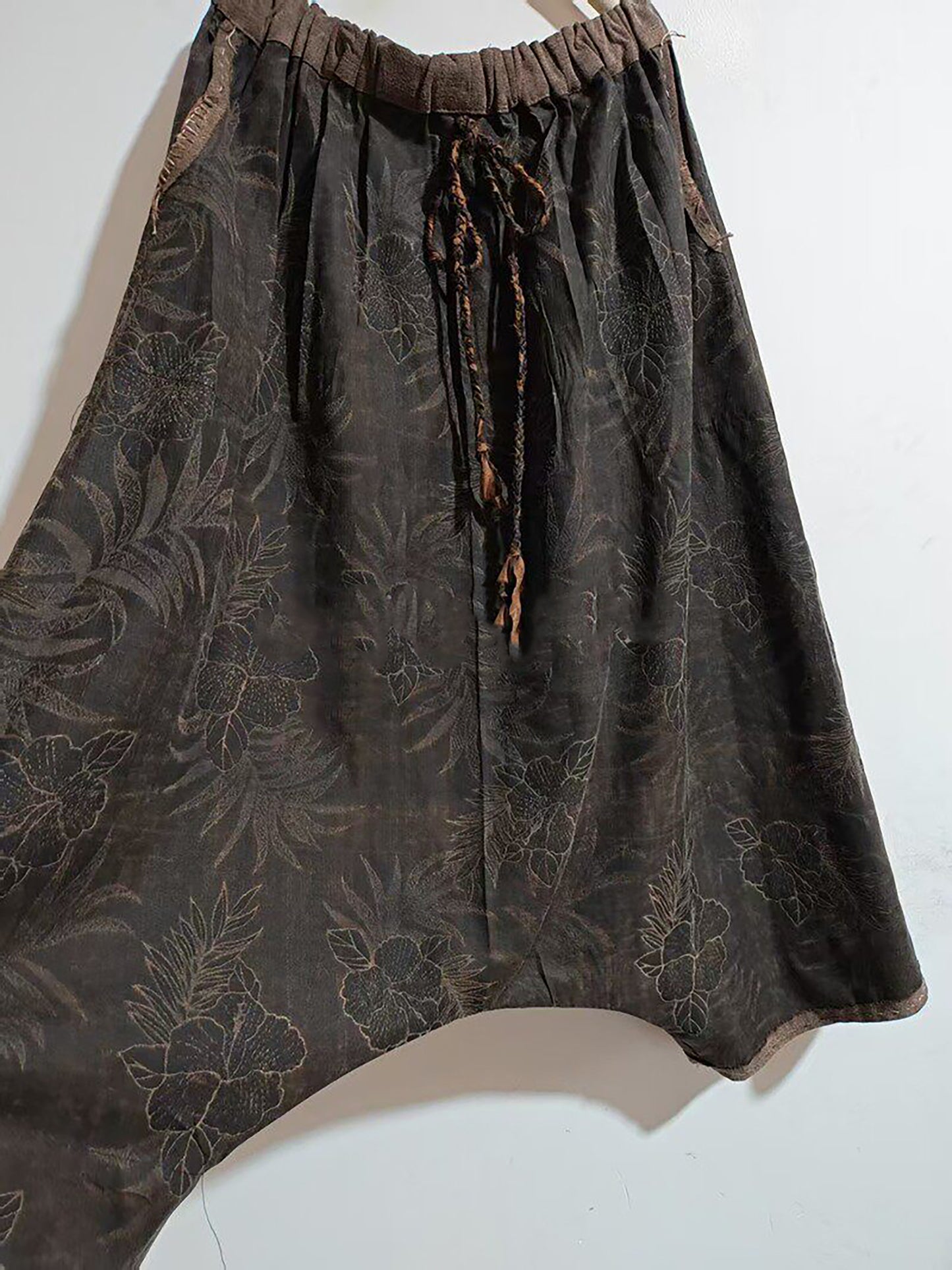 Mud Noil Silk Jacquard Harem Pants pa0170 X317