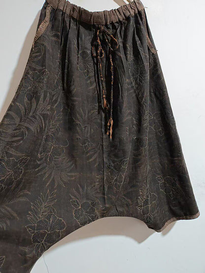 Mud Noil Silk Jacquard Harem Pants pa0170 X317