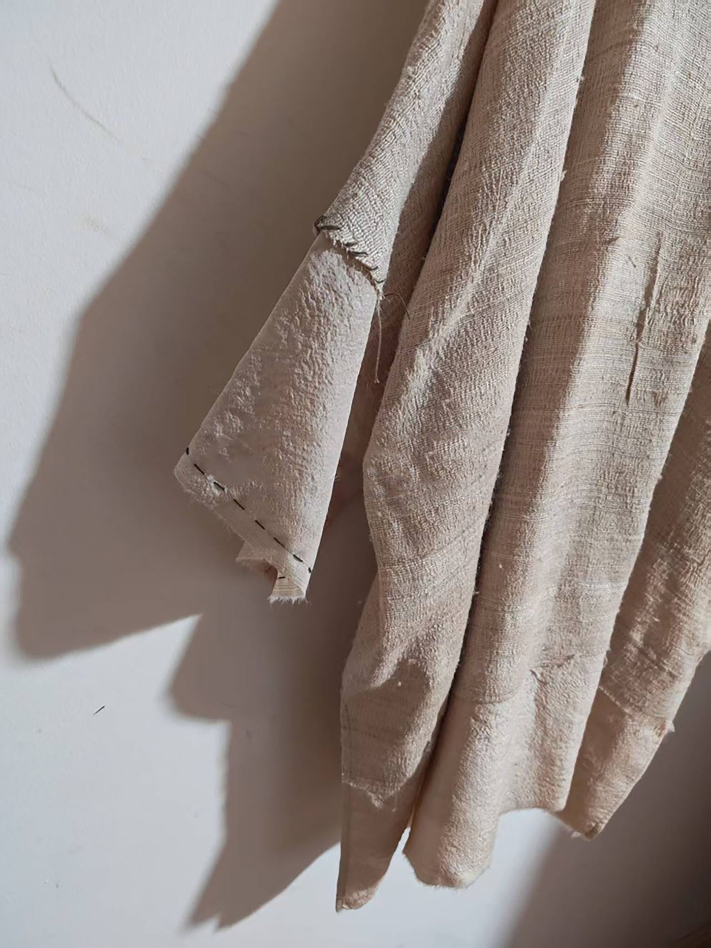 Oversized Natural Tussah Silk Slub Tunic to0329 X327
