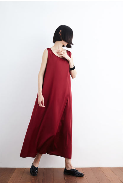 edoa Heavy Weight Mulberry Silk Sleeveless Dress