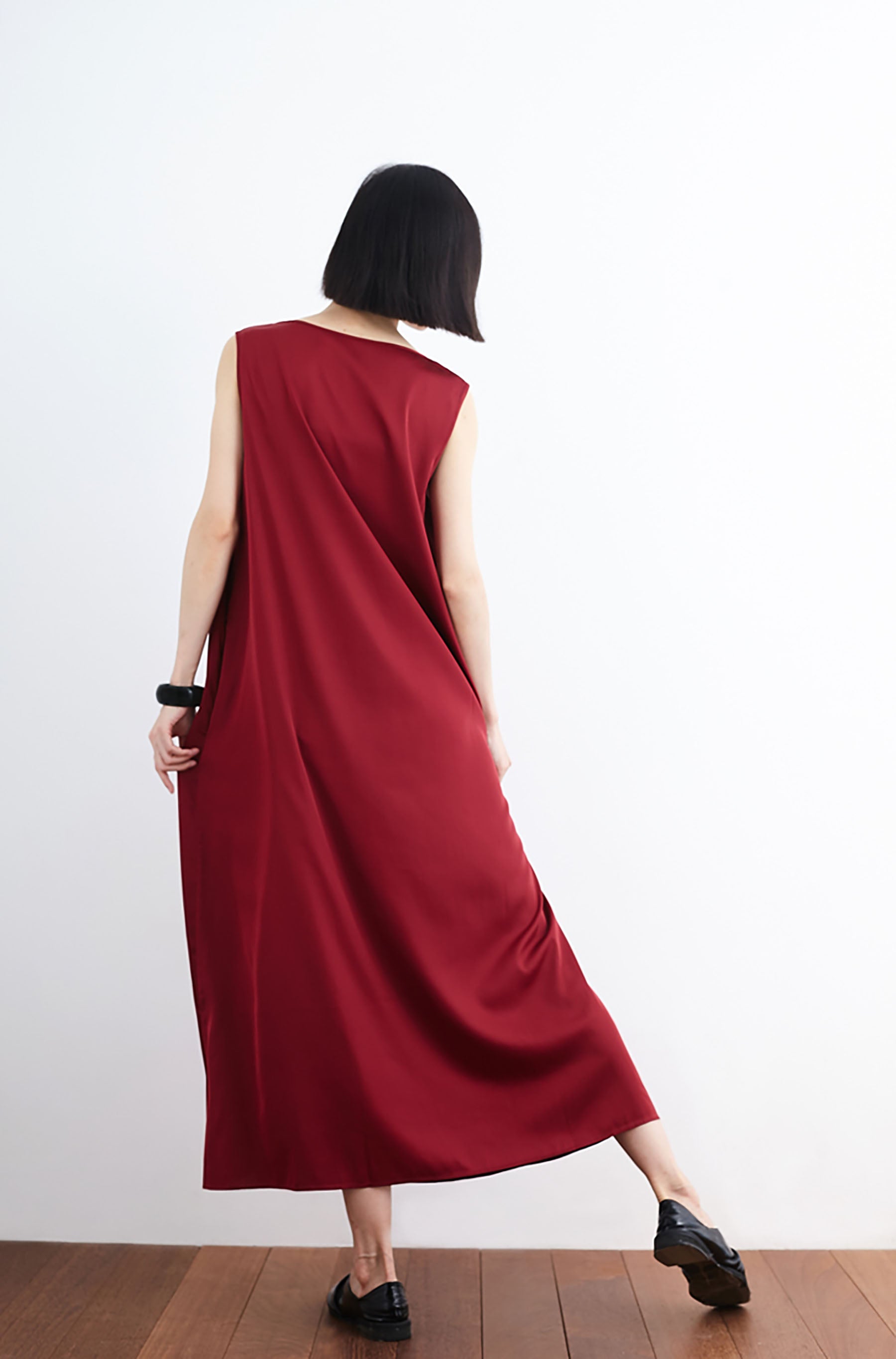 edoa Heavy Weight Mulberry Silk Sleeveless Dress