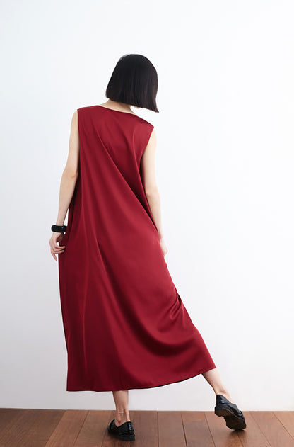edoa Heavy Weight Mulberry Silk Sleeveless Dress