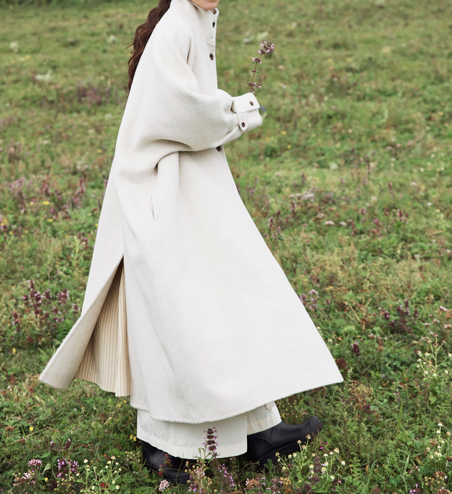 edoa Premium Double Faced Alpaca Oversized Coat