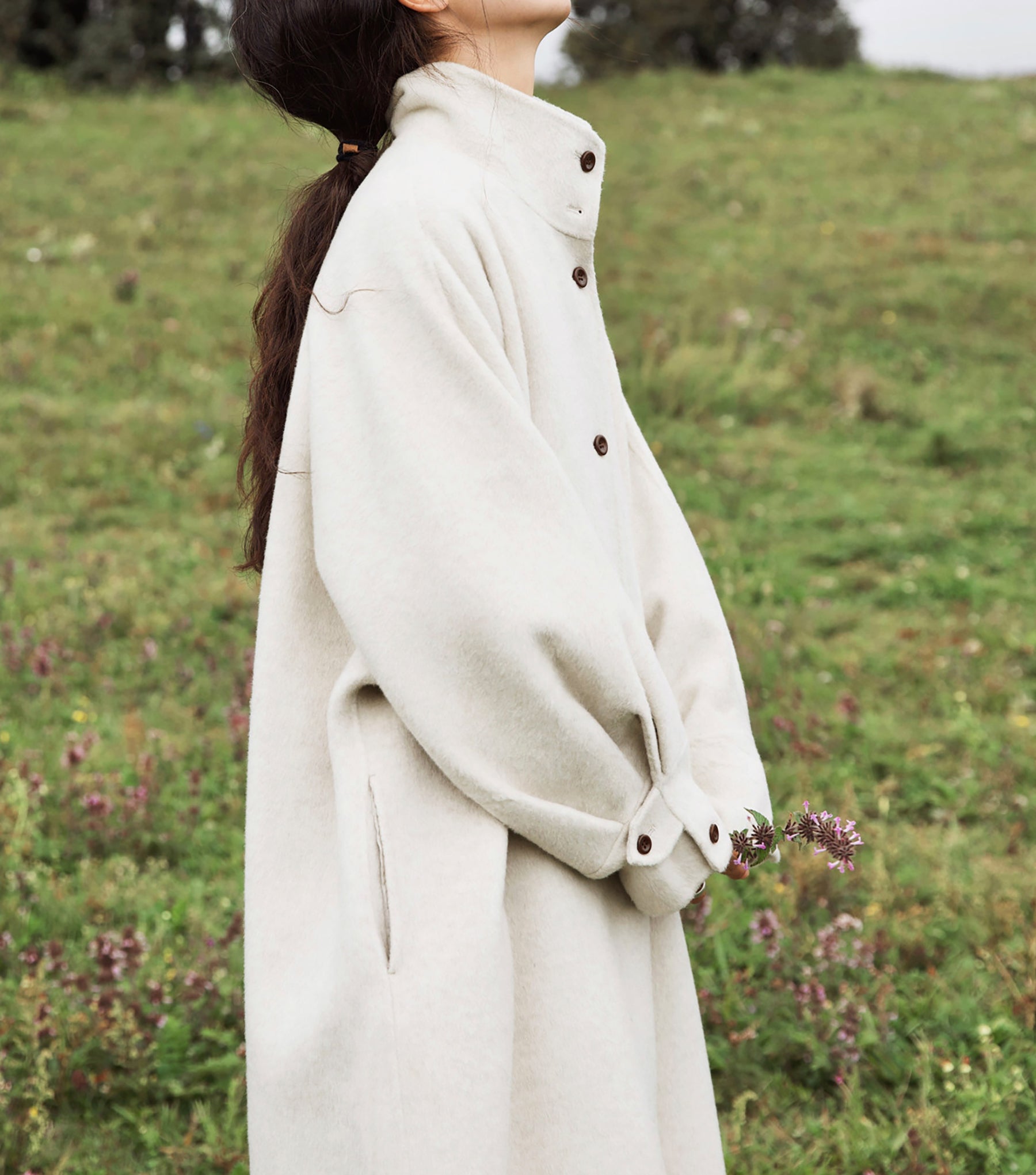 edoa Premium Double Faced Alpaca Oversized Coat