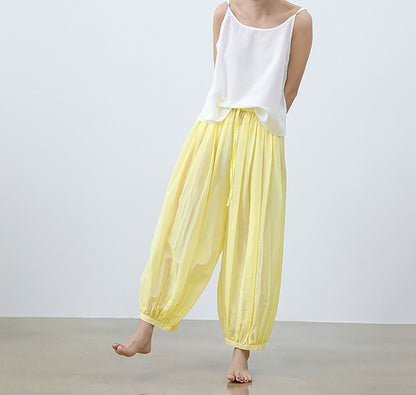 edoa Cotton Silk blend Yoga Lantern Pants