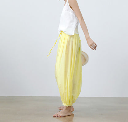edoa Cotton Silk blend Yoga Lantern Pants