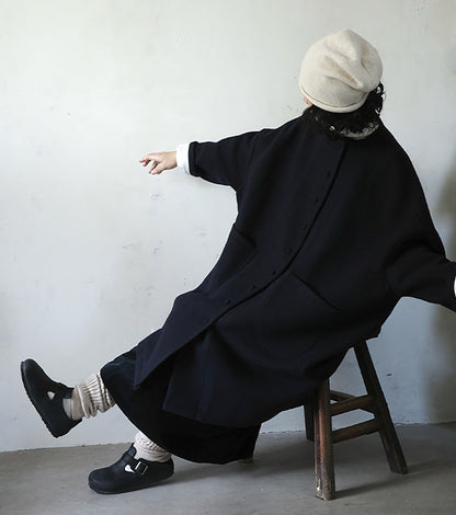 edoa Winter Boiled Wool Oversized Coat