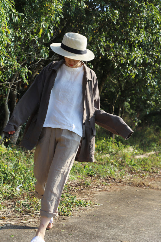 edoa Linen Safari Photographer Jacket