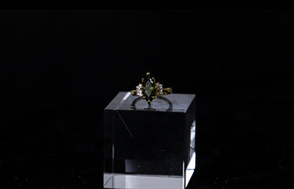 edoa Marquise Peridot Forest Ring