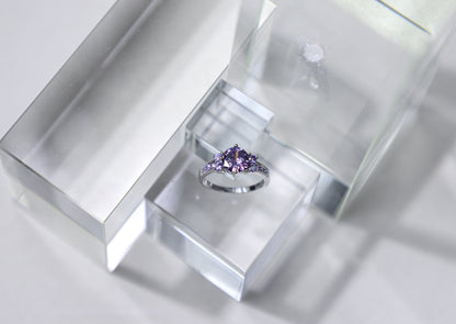 edoa Minimalist Dainty Pavé Birthstone Ring
