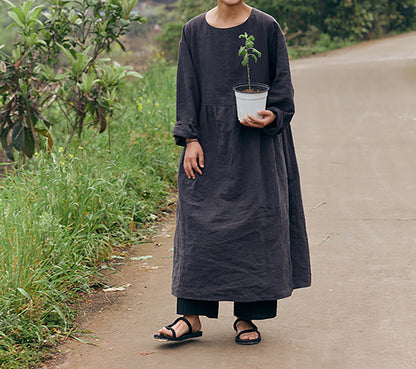 edoa Washed Linen Garden Dress