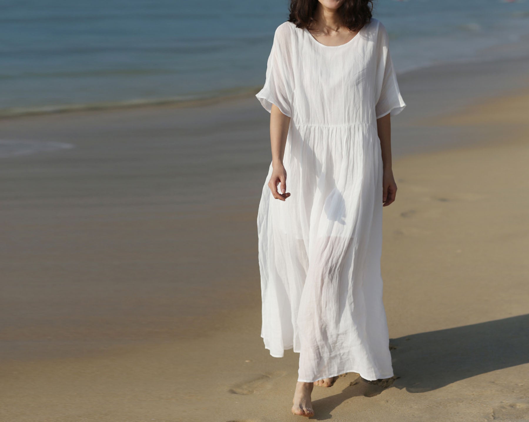 edoa High Counted Ramie Dress