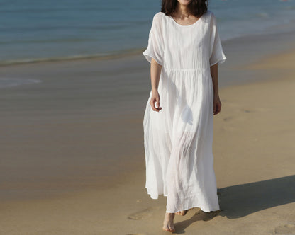 edoa High Counted Ramie Dress