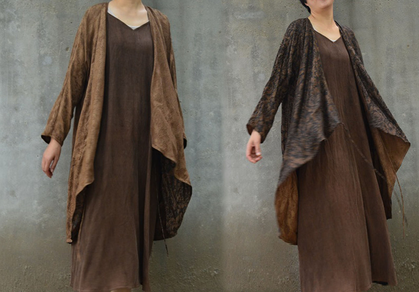 Reversible Mud Silk Tie Cardigan Jacket ja0052 A180