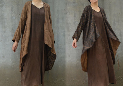 Reversible Mud Silk Tie Cardigan Jacket ja0052 A180