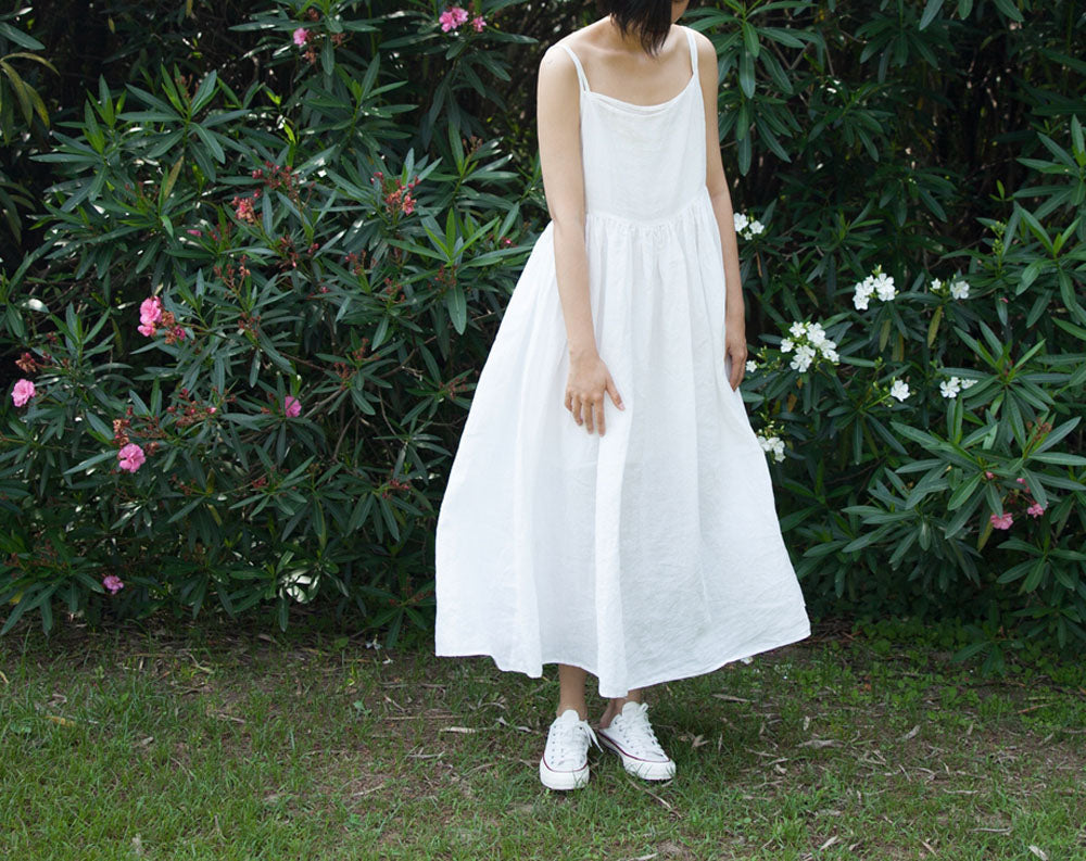 edoa  Summer Washed Ramie Cami Dress