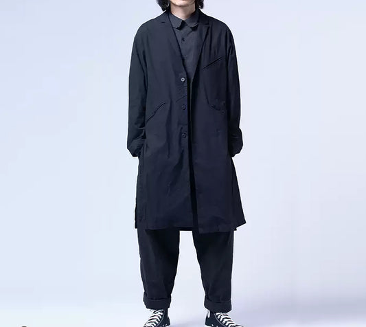 edoa Loose Men's Lightweight Stretched Cotton Minimalism Coat