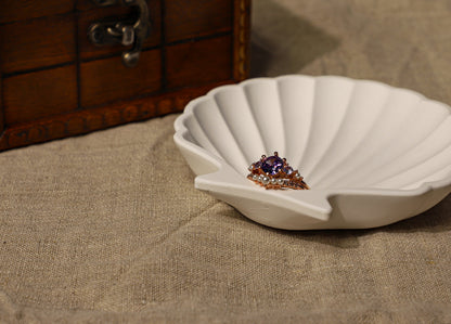 edoa Amethyst & Pearl Crown Stacking Ring Set