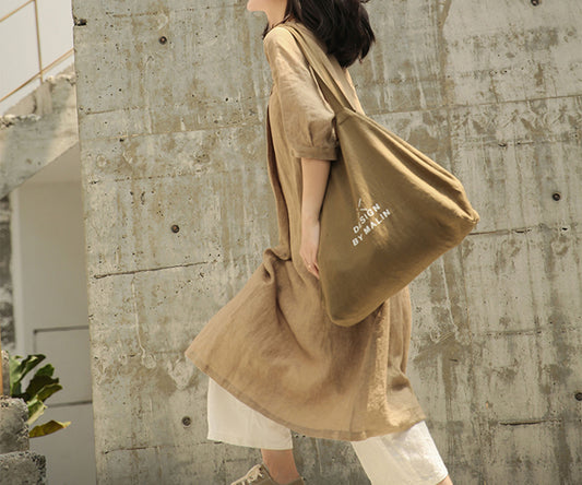 edoa Bronze A Line Linen Tunic
