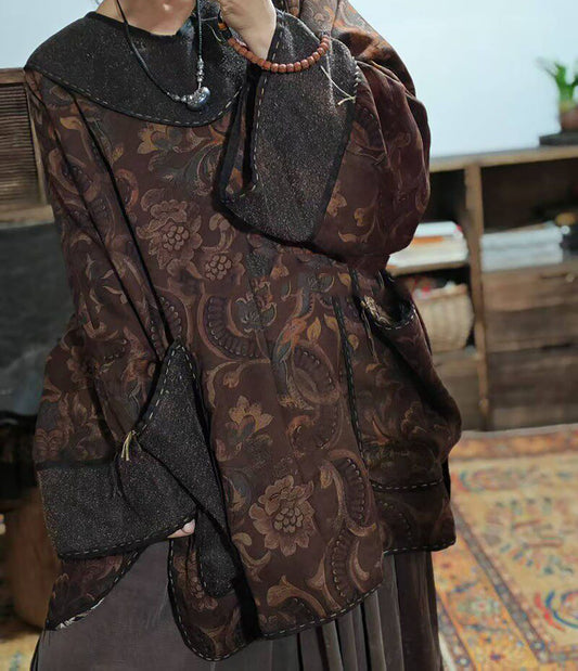 edoa Mud Silk Lined Cheongsam Top