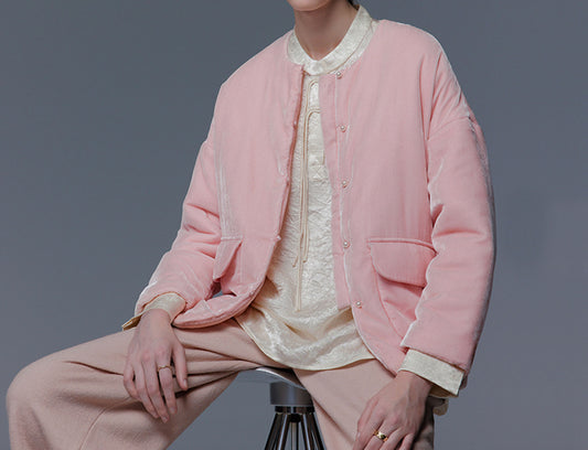 edoa Silk Velvet Quilted Jacket 