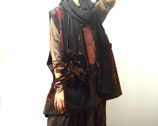 edoa Mud Tussah Silk Scarf 