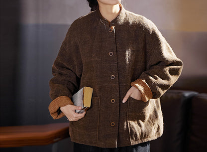 Mud Tussah Silk Padded Jacket ja0033 P325