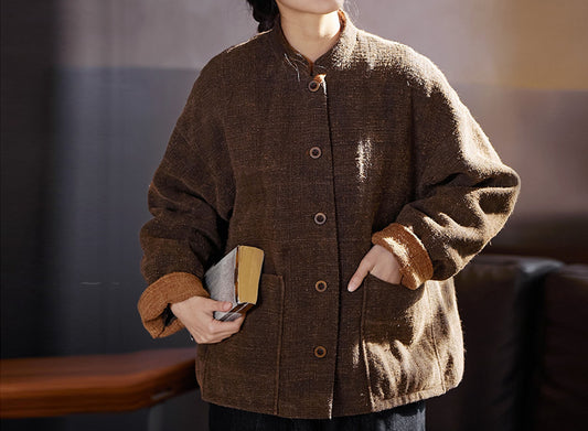 Mud Tussah Silk Padded Jacket ja0033 P325