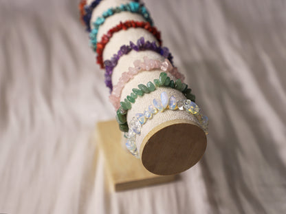 edoa Raw Crystal Healing Stone Chip Bracelet