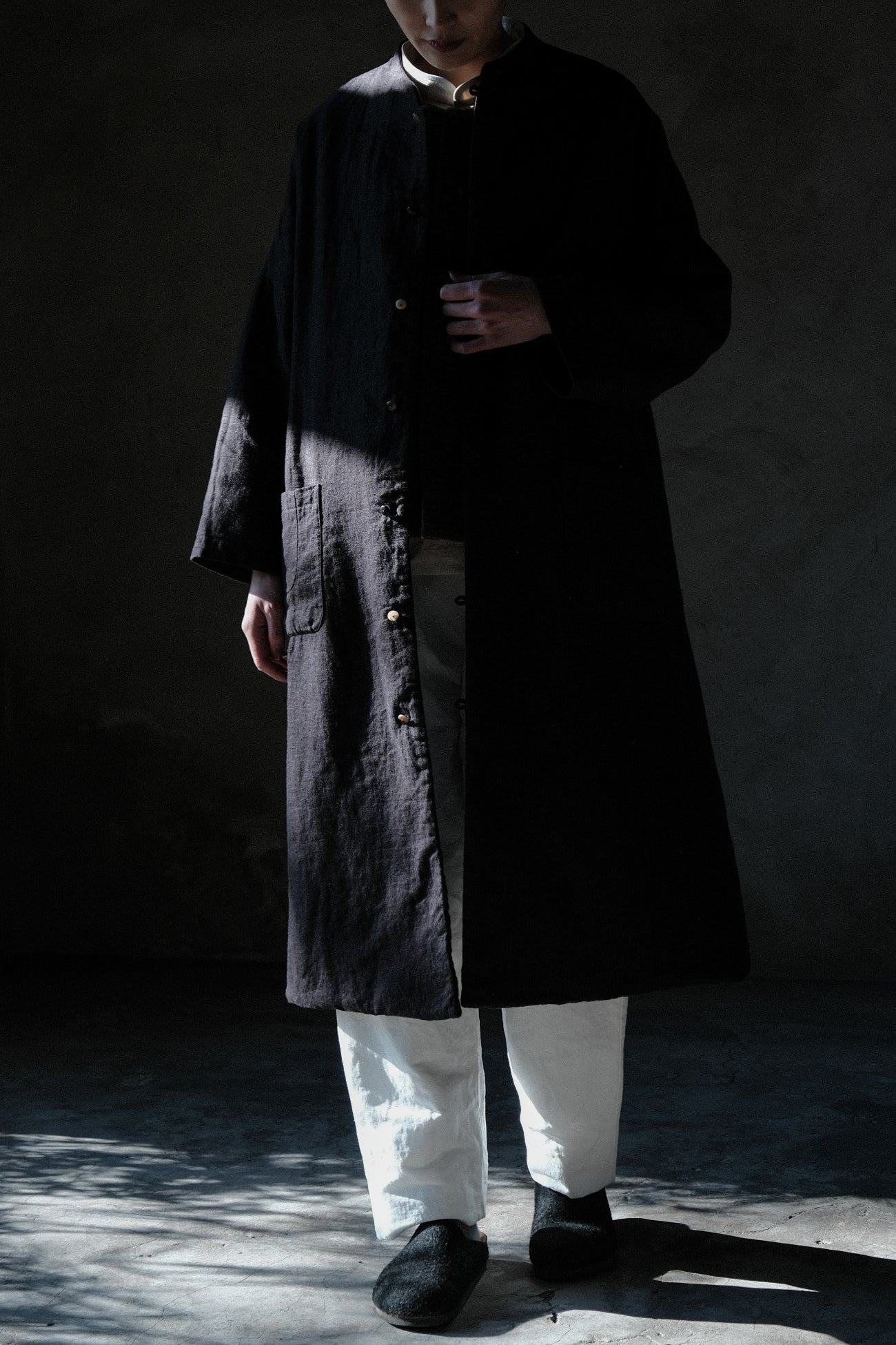 edoa Chinese Chesongsam Linen Padding Coat