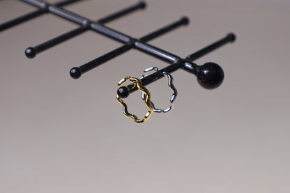 edoa Minimalist Flow Wave Adjustable Ring