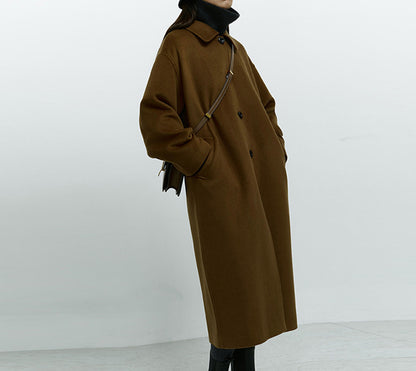 edoa Classic Wool Oversized Cocoon Coat