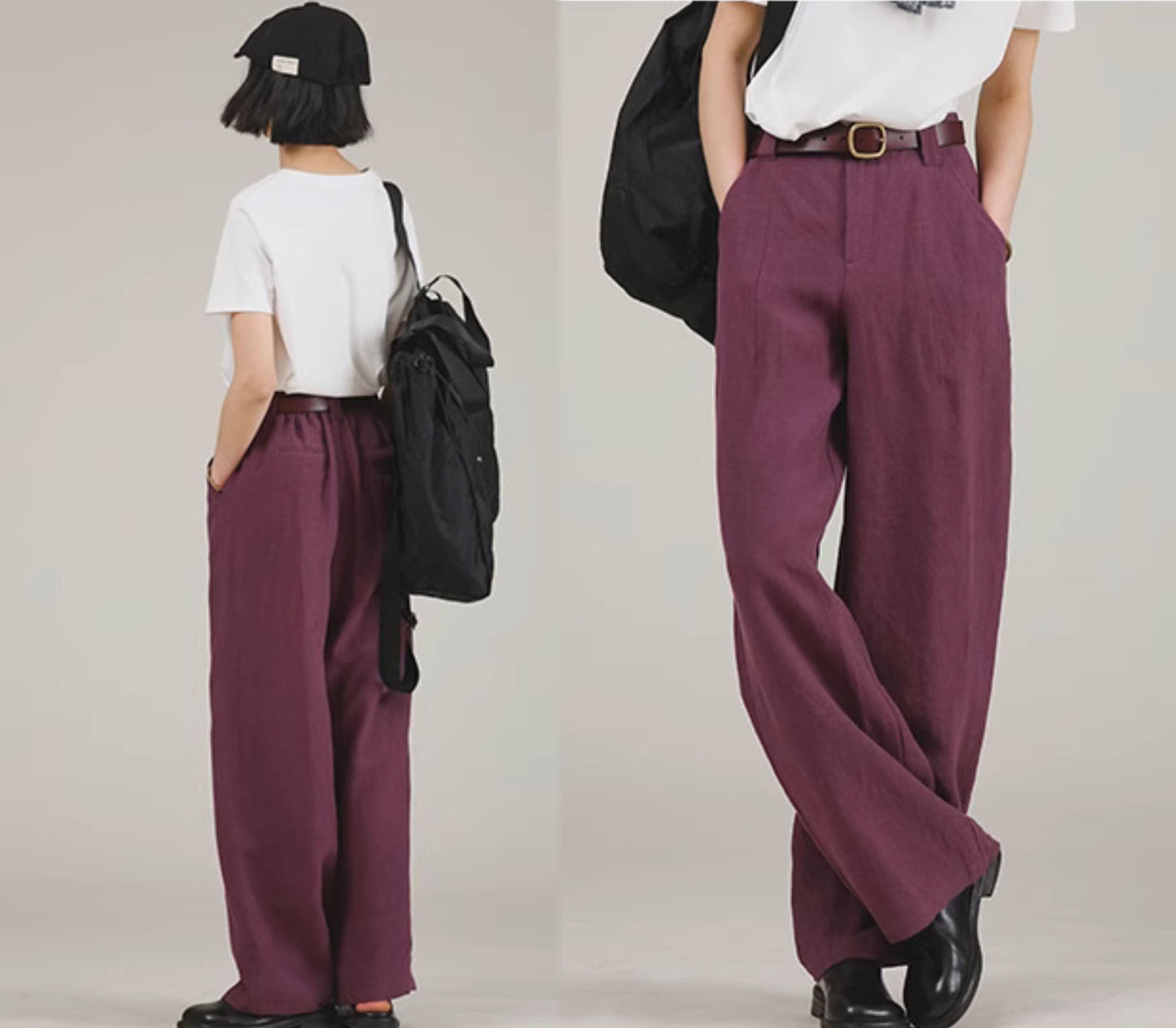 edoa Wide Leg Linen Pants 