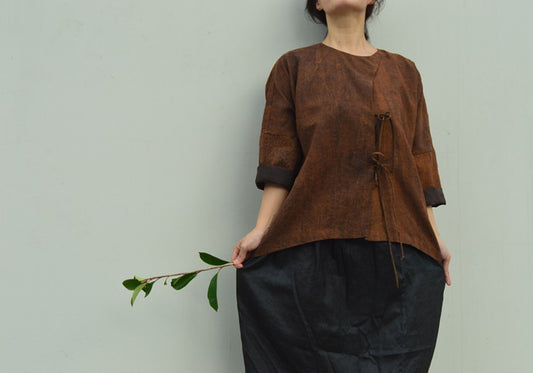 edoa Cracked Mud Silk Summer Jacket